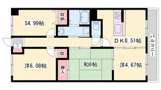 アセーラ土山【8階】の間取り