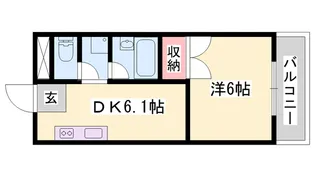 コーポラス城北【306号室】の間取り