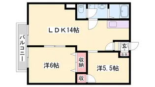 カームモリ【104号室】の間取り