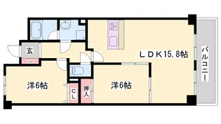 サンヒルズ岡田【403号室】の間取り
