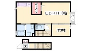 プラムコート【205号室】の間取り