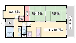 ユニライフ姫路白浜の宮【2階】の間取り