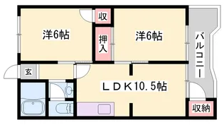 レオパレスII 2F【2階】の間取り