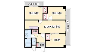 サンヴェール坊垣【701号室】の間取り