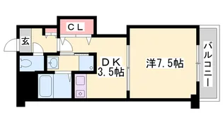 フラットフォー【301号室】の間取り