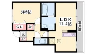 メゾン・ラフィーネ【1階】の間取り