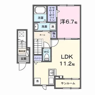 グラムス レビン【2階】の間取り