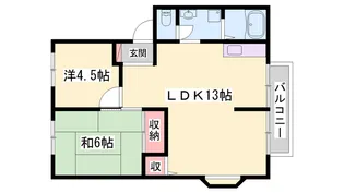 サンビレッジB【101号室】の間取り