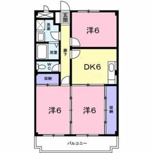 ハイツ山手【301号室】の間取り