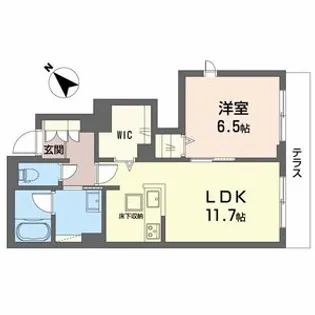 ShaMaison雅あさぎり【101号室】の間取り