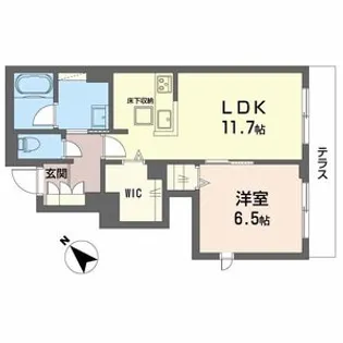 ShaMaison雅あさぎり【102号室】の間取り