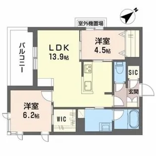 シャーメゾンさくら大久保駅前【401号室】の間取り