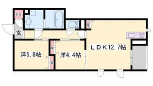 エル ビエントⅡ【103号室】の間取り