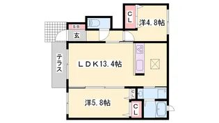 ウェントゥス ノヴァ【0102号室】の間取り