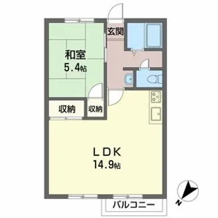 フレグランス新野辺【0203号室】の間取り