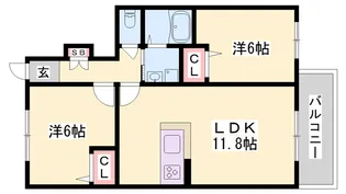 GREEN CITY Ⅲ【0103号室】の間取り
