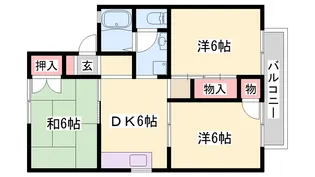 ローゼンハイムD【2階】の間取り