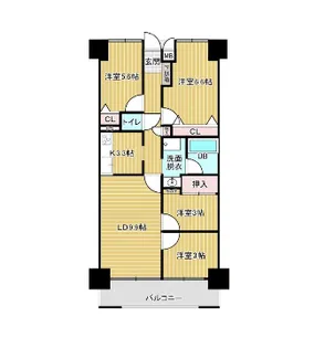 姫路甲丘アーバンコンフォート【1504号室】の間取り