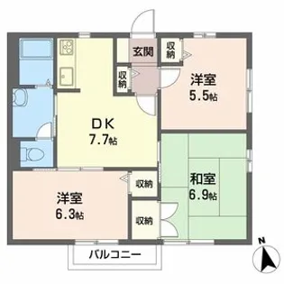 M’sシーサイドプラザⅡ【203号室】の間取り