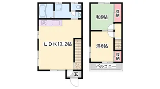 滝井ハイツⅡ 東棟【1号室】の間取り