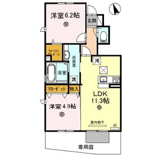 エタン・リジエールA棟【102号室】の間取り