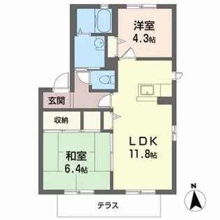 セレッソハイツ【B103号室】の間取り