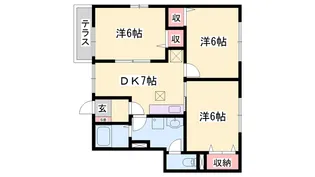 キャメルハウスA【101号室】の間取り