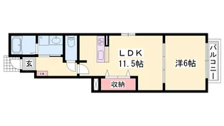 アミュエスト【1階】の間取り