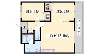 シャトー御立【2階】の間取り