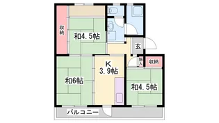 ビレッジハウス志染【15-102号室】の間取り