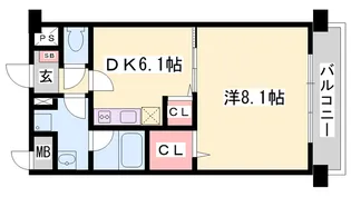 アスリート東延末【307号室】の間取り