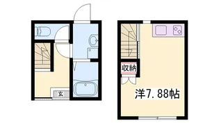 ミントハイツ【A号室】の間取り