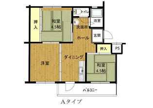 姫路青山公社団地 5号棟【221号室】の間取り