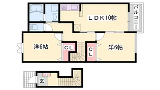 シャンティ・アイ 弐番館【2階】の間取り
