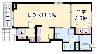 ブリーズ坂上【105号室】の間取り