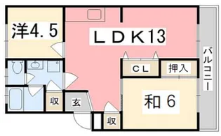 ハイツ北条口【106号室】の間取り