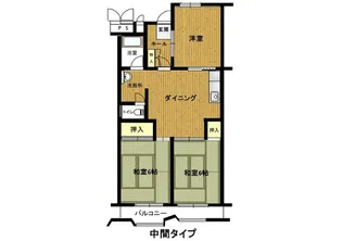 播磨城の宮 2号棟【207号室】の間取り