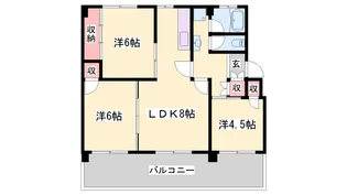 ヴィラナリー加東Ⅲ1号棟【2階】の間取り