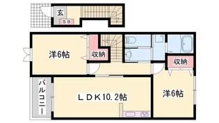 アウローラA【2階】の間取り