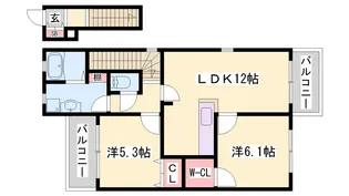 グランシャリオ【2階】の間取り