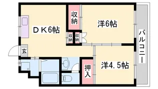 西山団地【203号室】の間取り