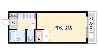 グランサレ【202号室】の間取り