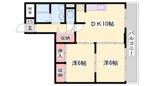 コーポあまの2【402号室】の間取り