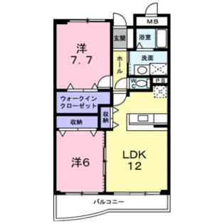 ラフィーネ松江【1階】の間取り