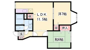 アレグラールⅡ【102号室】の間取り