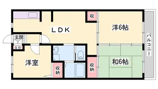 ニッセイ日笠コーポⅡ【105号室】の間取り