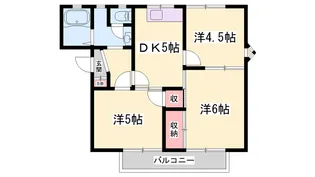 バンブーアルカディアD棟【102号室】の間取り