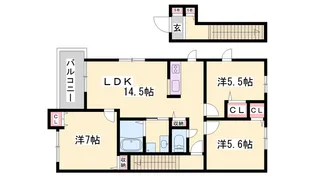 シャーメゾンスカイ【0201号室】の間取り