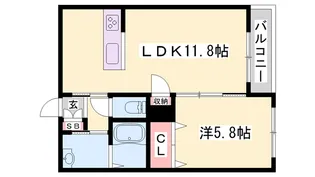 カーサ アトリオSK【105号室】の間取り