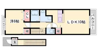ワイズ コンブリオⅣ【202号室】の間取り